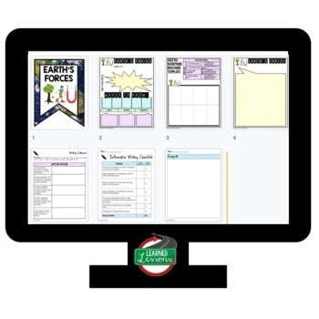 Earth's Forces Activity Bookmark Brochure, Writing & Google Link - preview 3