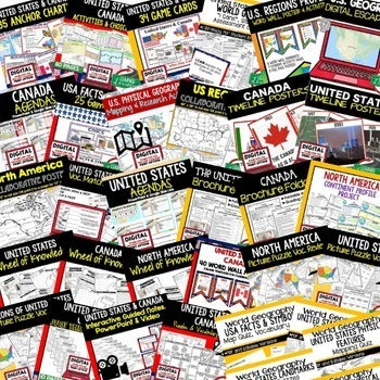 United States & Canada Geography Bundle | Maps & Activities | Print & Digital - preview 3