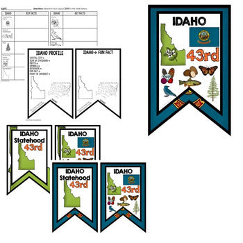 Idaho History Word Wall, State Profile, Idaho Activities US History Posters - preview 2