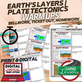 Earth's Layers Plate Tectonics Warm Ups & Bell Ringers, NGSS Science Warm Ups - preview 1