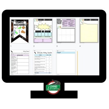 Simple Machines Activity Bookmark Brochure, Writing & Google Link - preview 3