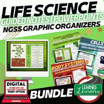 NGSS Science Guided Notes & PowerPoints Bundle | Life, Earth & Physical Science - preview 3