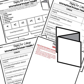 Paying for College Activity Foldable, Economics, Personal Finance Activity - preview 2