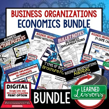Business Organizations Activities Bundle | Economics | Print & Digital - preview 1