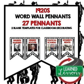 1920s American History Word Wall US History Word Wall - preview 1