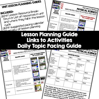 Forces & Motion Lesson Plan Guide | NGSS Physical Science Lesson Plans - preview 2