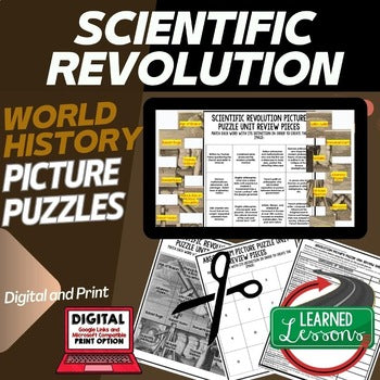 Scientific Revolution Activity Vocabulary Picture Puzzle World History Activity - preview 1