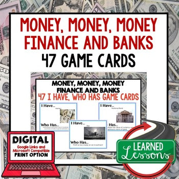 Money Banking & Finance Game Cards | Financial Literacy Review Activity - preview 1