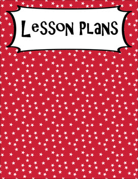 SECONDARY CLASSROOM DECOR, BINDER LABELS, Patriotic Red Stars - preview 4