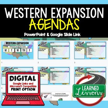 Western Expansion Agenda PowerPoint & Google Slides, American History Agenda - preview 1