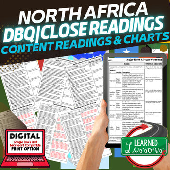 Geography of North Africa DBQ Reading Activity Google DBQ Close Reading - preview 1