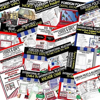 International Relations Bundle | Civics & Government Activities | Print & Google - preview 2