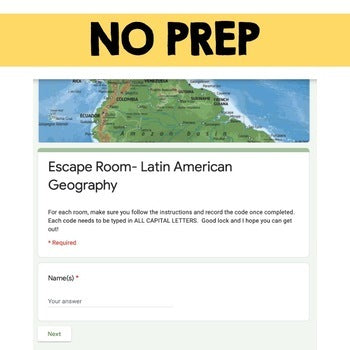 Latin America Geography Escape Room | Digital Breakout World Geography Activity - preview 4