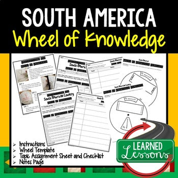 South America Activity, Wheel of Knowledge (Interactive Notebook) - preview 1