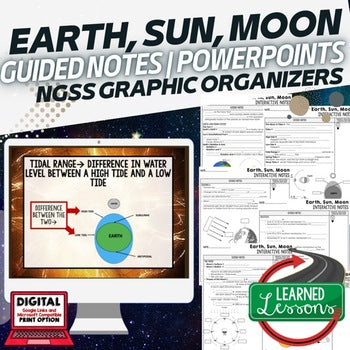 Earth, Sun, Moon Guided Notes & PowerPoints NGSS Earth Science Guided Notes - preview 1