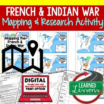 French and Indian War Map Activity and Research, Mapping the French & Indian War - preview 1