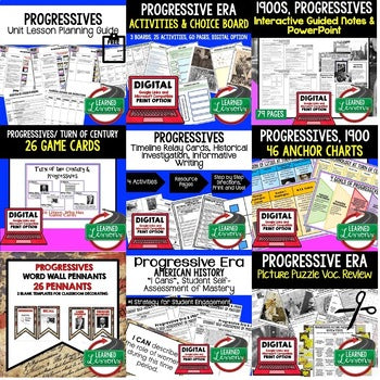 Progressive Era Activities Bundle | U.S. History Print & Digital Lessons - preview 2