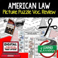 American Law Activity Vocabulary Picture Puzzle Civics and Government - preview 1