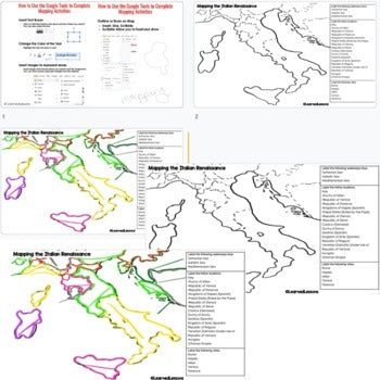 Renaissance Mapping Activity, Mapping Italian Renaissance PRINT & DIGITAL - preview 3