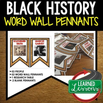 Black History Word Wall, Black History Month Activity US History Word Wall - preview 1