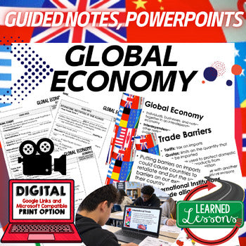 Global Economy Guided Notes & PowerPoint, Economics Guided Notes - preview 1