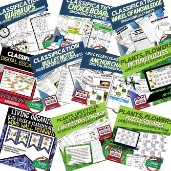 Life Science Living Organisms Bundle Classification, Plants, Flowers, Life Cycle - preview 2