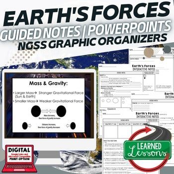 Earth's Forces Guided Notes & PowerPoints NGSS Earth Science Guided Notes - preview 1