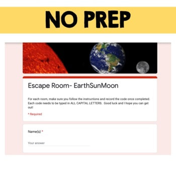 Earth, Sun, Moon Digital Escape Room, Earth Science Escape Room - preview 4