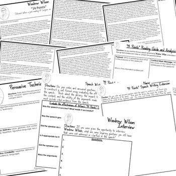Woodrow Wilson 14 Points Speech Analysis & Writing Activity - preview 2