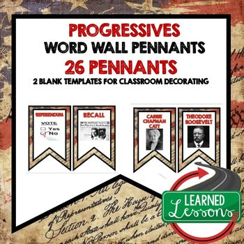 Progressive Era Word Wall US History Word Wall US History Posters - preview 1
