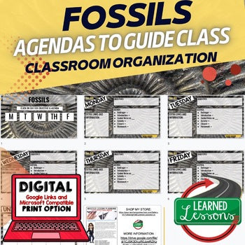 Fossils Agenda PowerPoint & Google Slides, Earth Science Agenda - preview 1