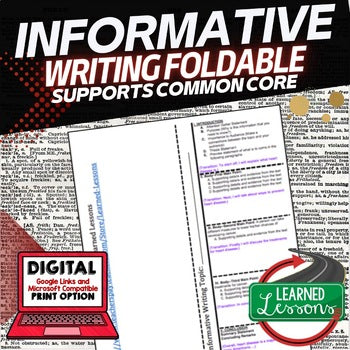 Informative Writing Activity Foldable, English Curriculum Activity - preview 1