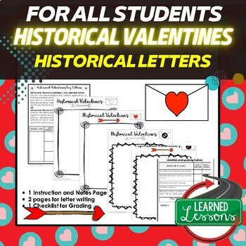 Valentine's Day Historical Letters | Social Studies Valentine's Day Activity - preview 1