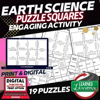 Earth Science Earth's Atmosphere Puzzles Google | Vocabulary Matching - preview 3