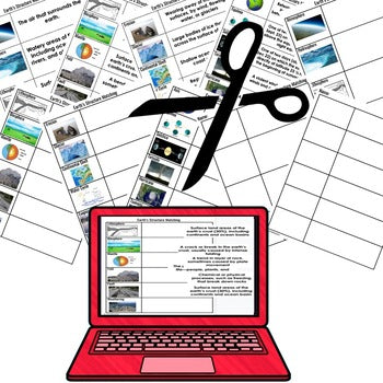 Structure of the Earth Vocabulary Matching for Digital Learning & Print, Google - preview 2