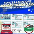 Forces & Motion Daily Agenda Slides | Editable Science PowerPoint - preview 1