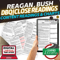 Presidents Reagan & Bush DBQ Close Reading Textbook Replacement Google Print - preview 1