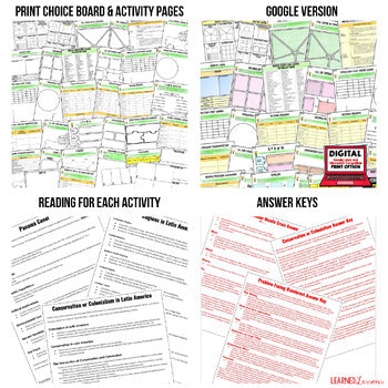 United States Activities Canada Activities, Choice Board, Distance Learning - preview 2