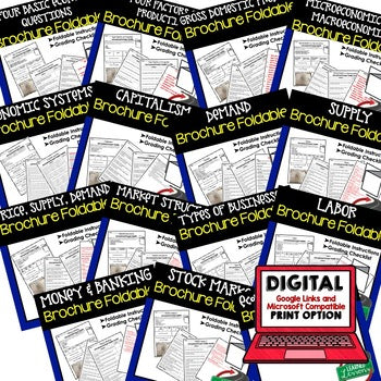 Economics Foldable Bundle | Interactive Economics Activities | Print & Digital - preview 3