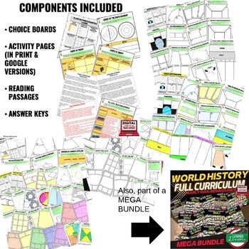 World History Choice Board Bundle | Print & Google Slides Activities - preview 4