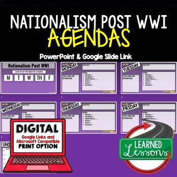 Nationalism Pre WWII Agenda PowerPoint & Google Slides Agenda - preview 1