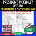 President McKinley 1897-1901 Research and Mapping (Print and Digital Google) - preview 1