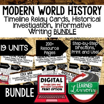 World Imperialism Timeline, Investigation, & Writing, Digital Learning, & Print - preview 4