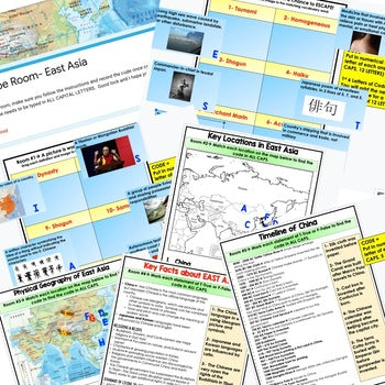 East Asia Geography Escape Room | Digital Breakout | World Geography Activity - preview 2