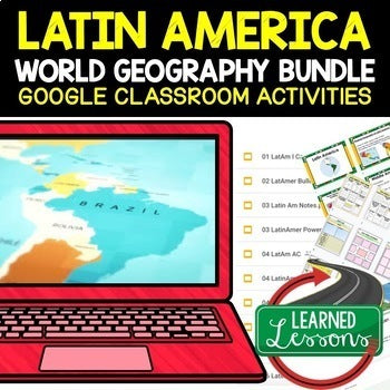 Latin America Geography Bundle | World Geography Activities | Print & Google - preview 4