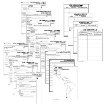 Latin America Post WWII Guided Notes PowerPoints Digital Learning/Google & Print - preview 2