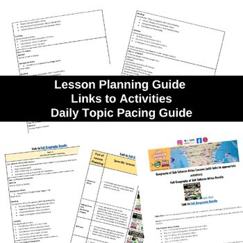 Sub-Saharan Africa Lesson Plan Guide for World Geography Back To School - preview 2