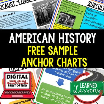 FREE U.S. History Anchor Charts & Posters | American History Classroom Decor - preview 1