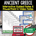 Ancient Greece Guided Notes and PowerPoints, Interactive Notebooks, Google - preview 1