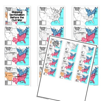 Sectionalism Map Activity and Research, Mapping Sectionalism, PowerPoint, Google - preview 3